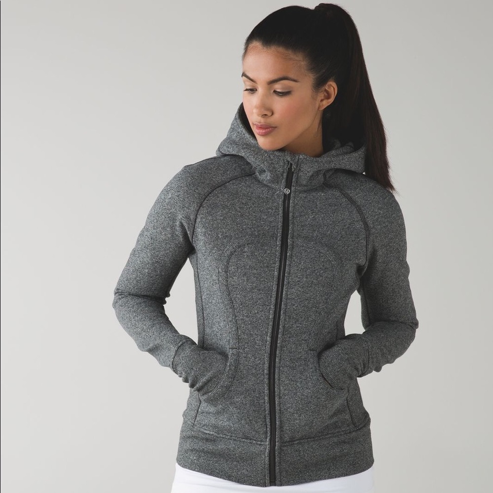 Scuba Hoodie Light Cotton Fleece in Dark Grey